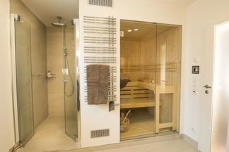 Saunabad Saunaansicht frontal