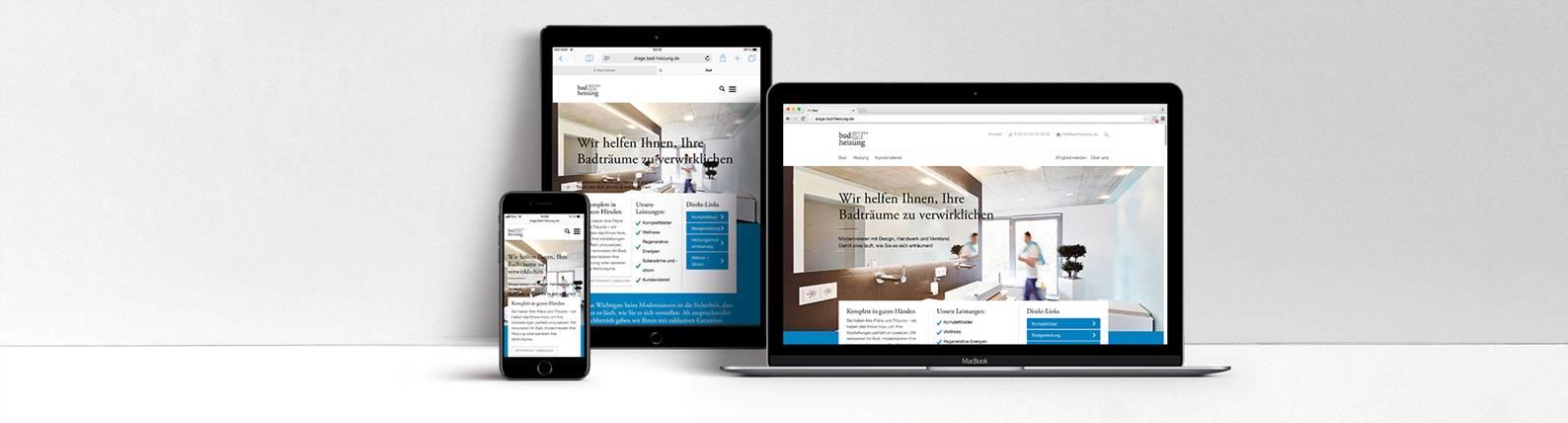 Webauftritt auf verschiedenen Endgeräten