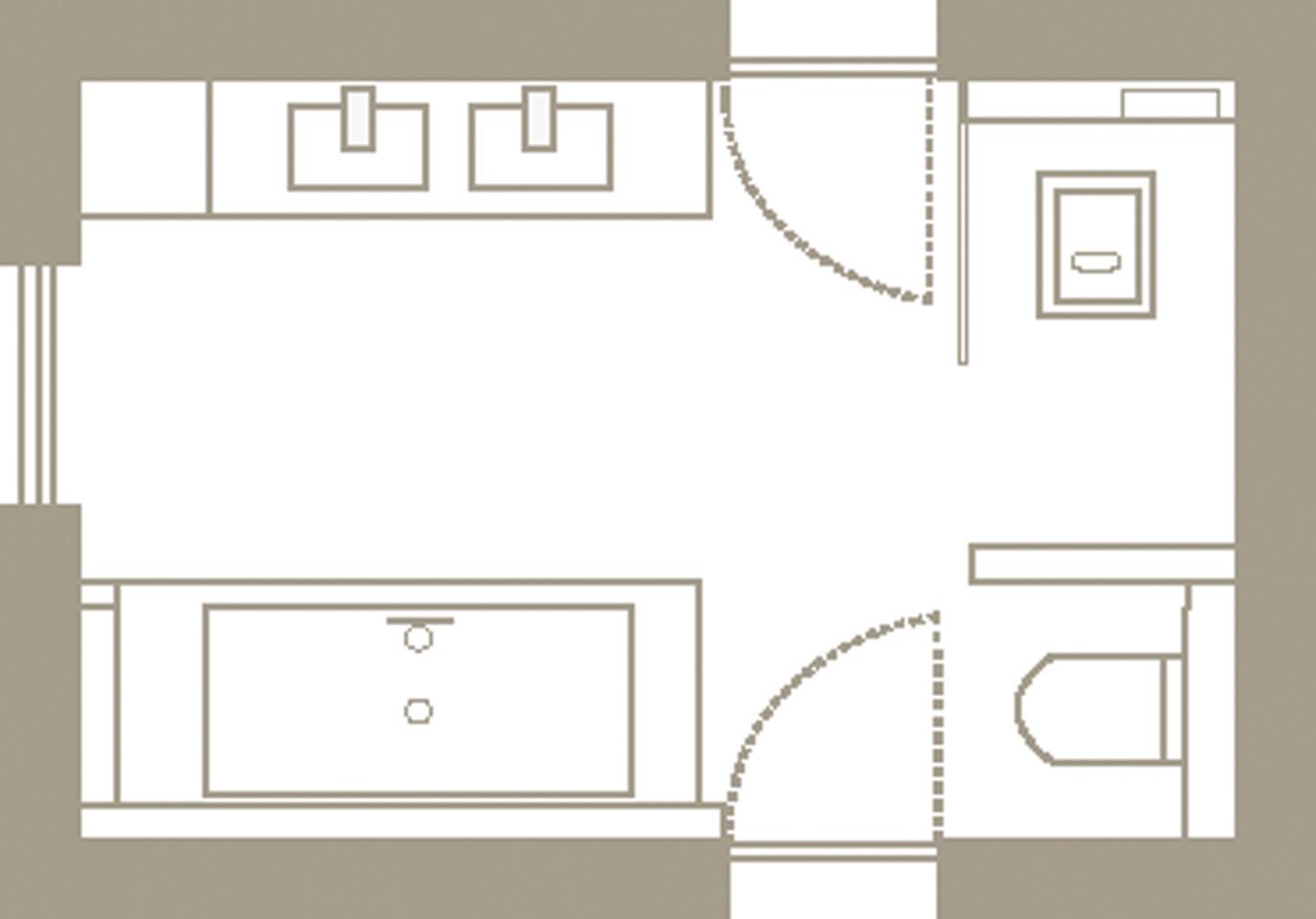 Grundriss des Elternbades von Badplanerin Klein